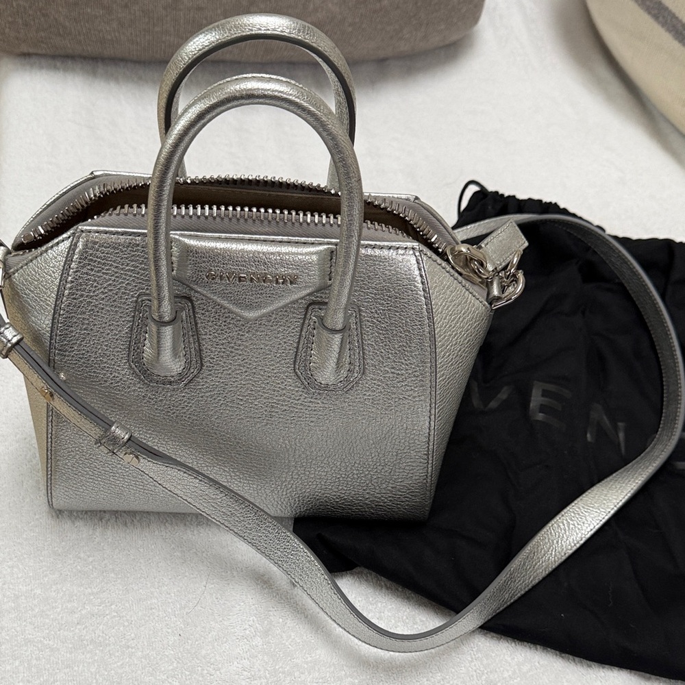 Givenchy Metallic Silver Satchel